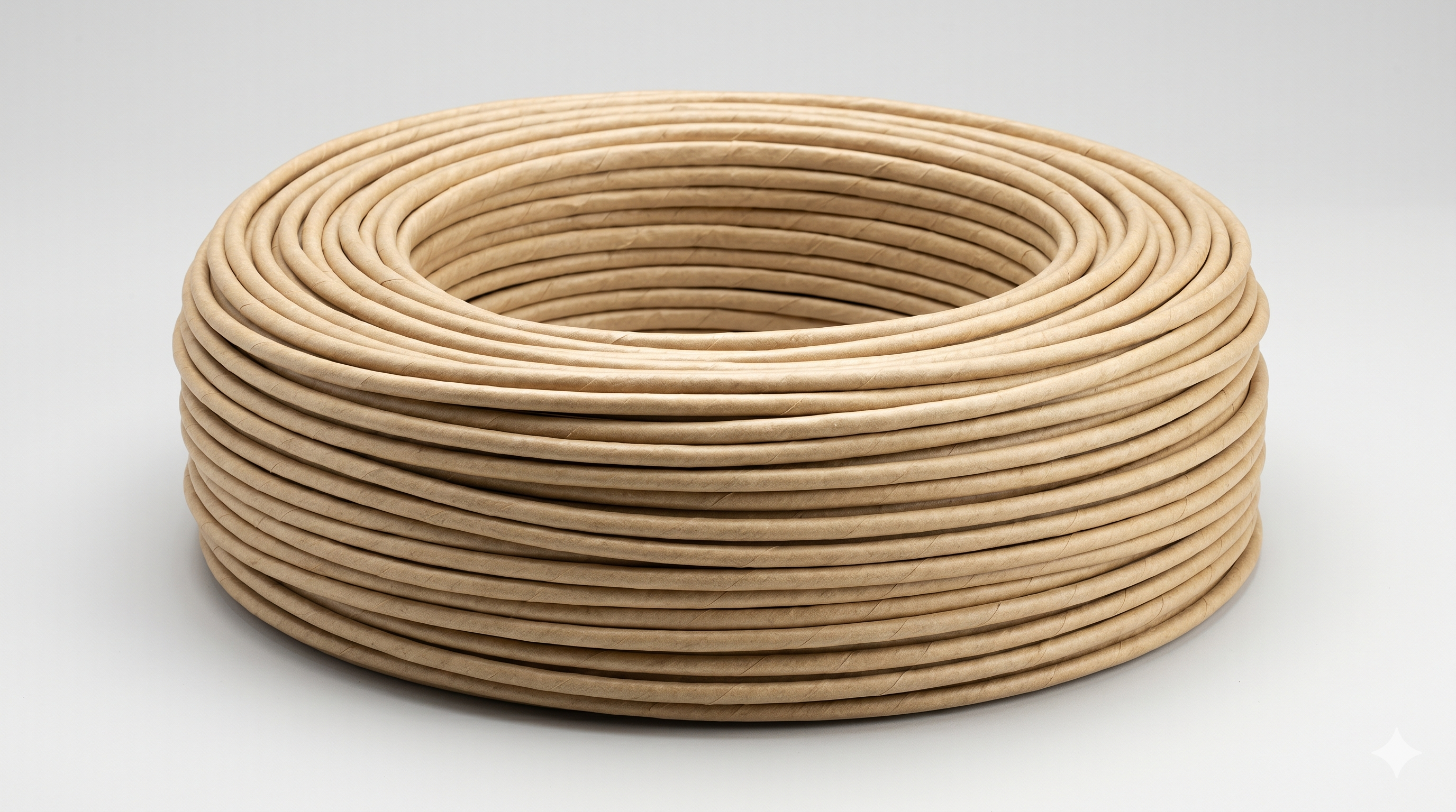 Individual aluminium DPC round wire conductor showing double paper covering IS 1897