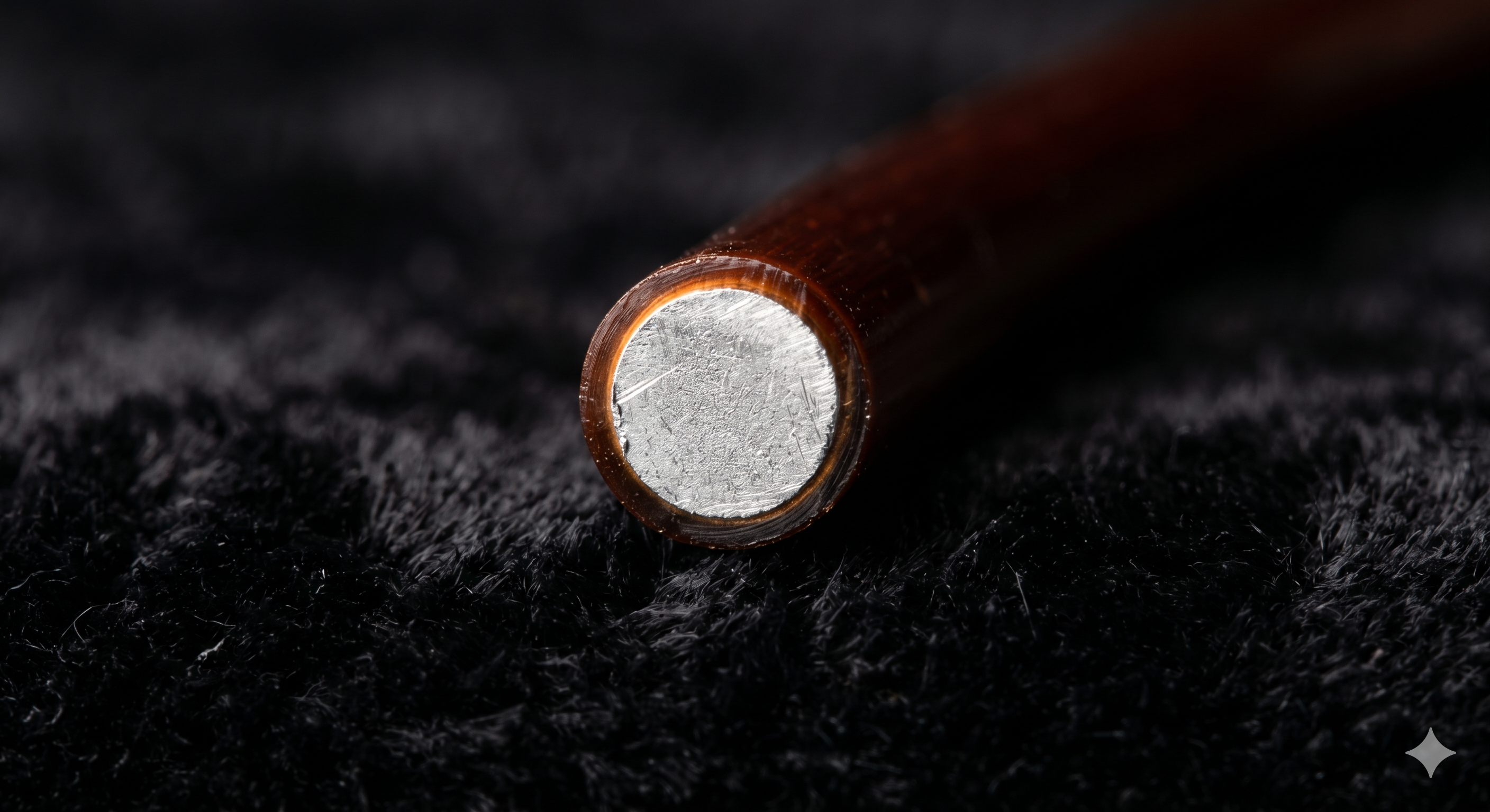 Aluminium wire cross-section showing EC grade conductor purity and circular uniformity